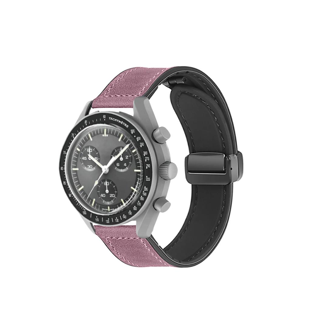 Кожаный ремешок 20 мм для совместных часов Omega X Swatch MoonSwatch Planet Metal с магнитной застежкой для часов Swatch, силиконовый ремешок, аксессуары