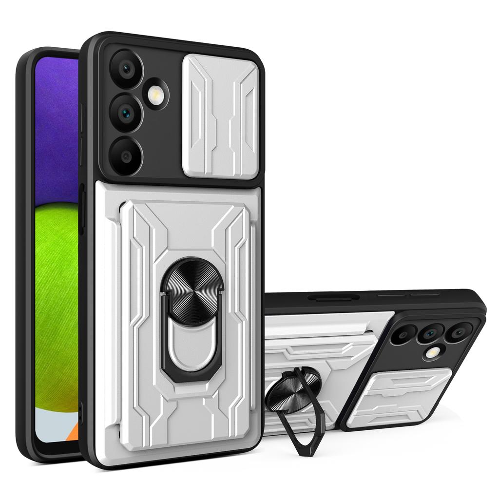 For Samsung Galaxy A16 5G/A16 4G Case PC+TPU Kickstand Phone Back Cover with Camera Slider