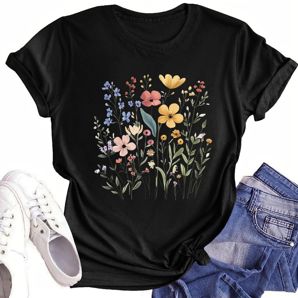Toddler Girl Boy T-Shirts Kids Top Boys And Girls Printed Short Sleeved T-shirt 1-12Y