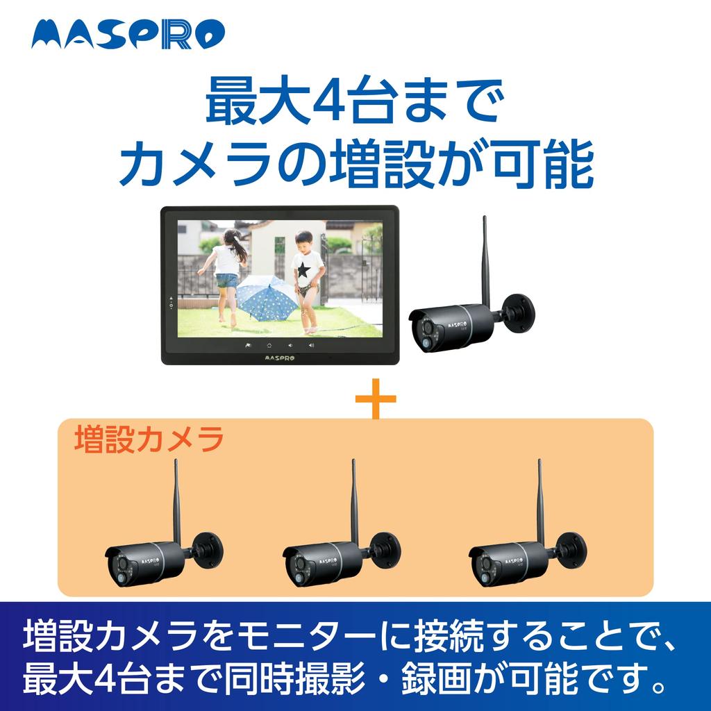 MASPRO Monitor Wireless HD Camera Set Extension Camera Full High Vision & EP2WCF-C