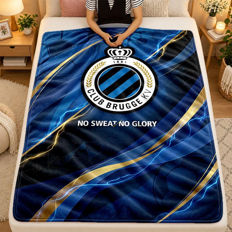 Flannel BlanketClub Brugge FC Warm Soft Throw Blanket for Indoor Sofa Bed Living Room Use