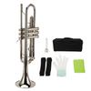 Standard Bb Trumpet with Silver Plated Mouthpiece Brass Musical Instrument Accessories