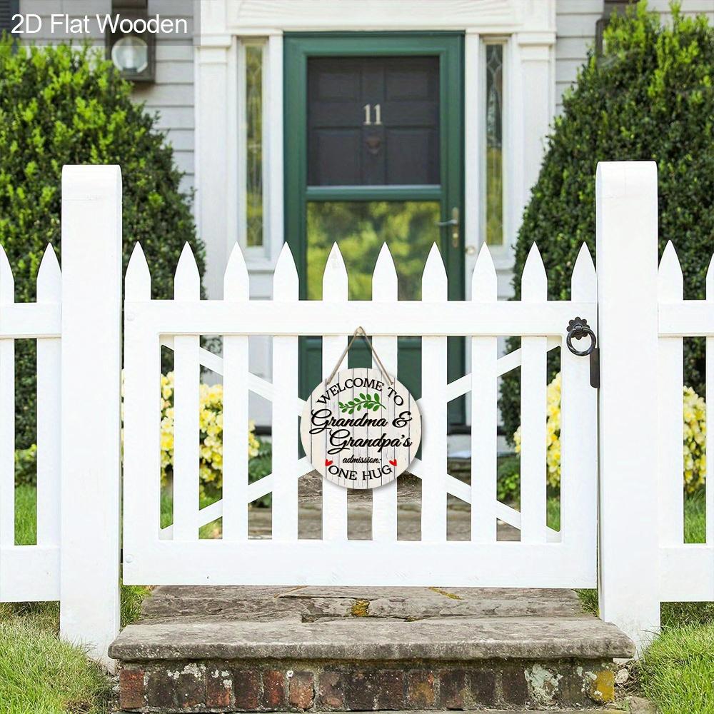 Rustic Warm Decorative Hanging Wooden Sign - Charming Round Sign for Front Door, Wall Hanging Decor