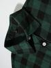 European Size Plaid Hooded Short-Sleeved Men's Cardigan Shirt with Double Pocket Flap