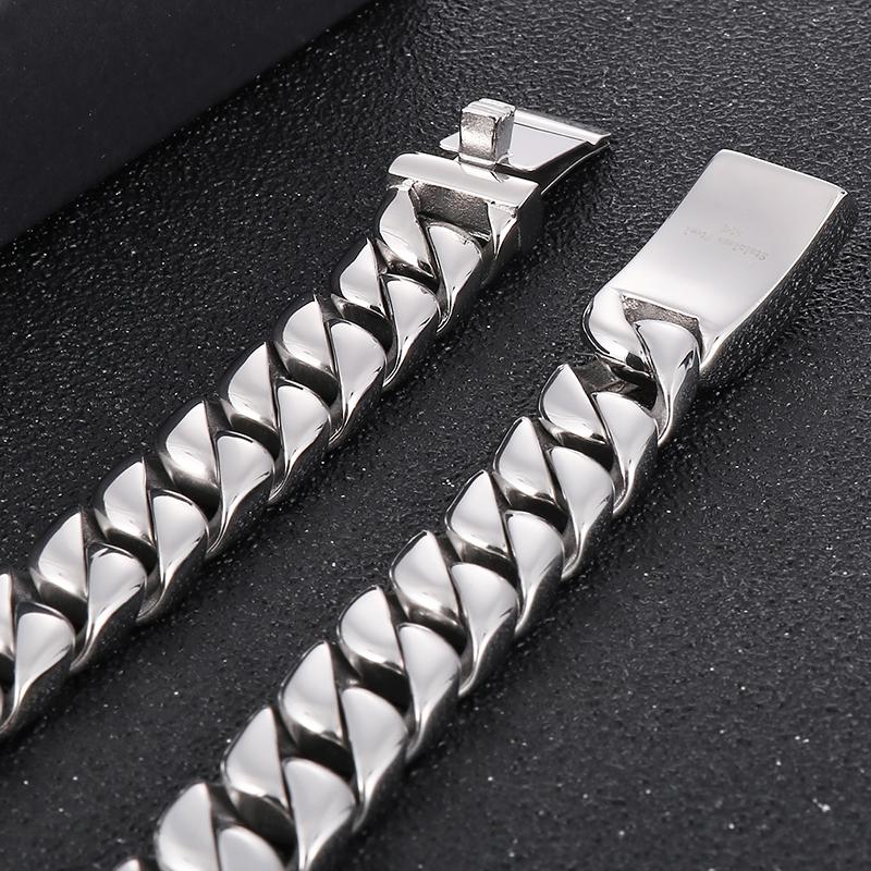 Mens Curb Chain Necklace 20-26 Inches 12MM Wide Long Necklaces For Men Best Friends Stainless Steel Jewelry Gifts For Birthday
