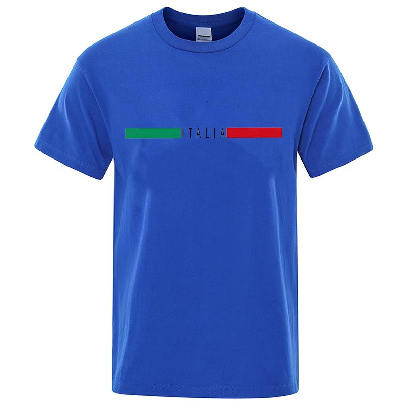 Italia Print Tshirt Men's Graphic Design O-Neck T-shirt Casual Comfy Tshirts For Summer Men's Clothing Tops For Daily Running