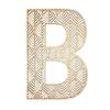 Large Wooden Letter - B - Wood - Openwork - To Decorate - 24 Cm - Creative Hobbies
