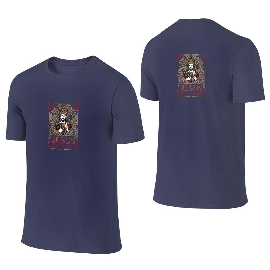 Jesus King Of Hearts Straight Leg Reversible Tshirtoutdoor Leisure Inner Layer For Spring And Autumn Unisexs Tshirts
