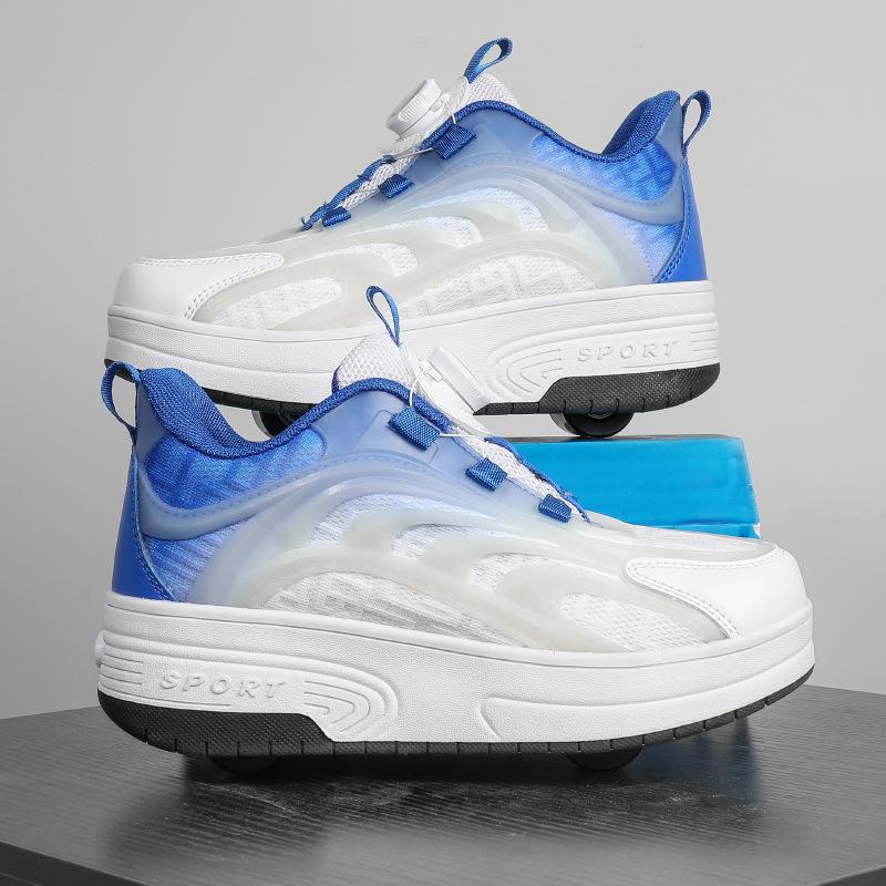 Четырехколесные деформированные беговые туфли детские автоматические роликовые коньки для мальчиков и девочек невидимые роликовые коньки для взрослых обувь на колесиках