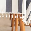 Simple Dining Table Cloth Rectangle Fabric Student Dormitory Fringed Tablecloth Literary Coffee Table Mat Tablecloth