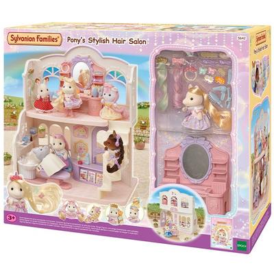 Фигурка Sylvanian Family Sylvanian Pony's Beauty Hair Salon 5642, 1 шт., популярные корейские игрушки