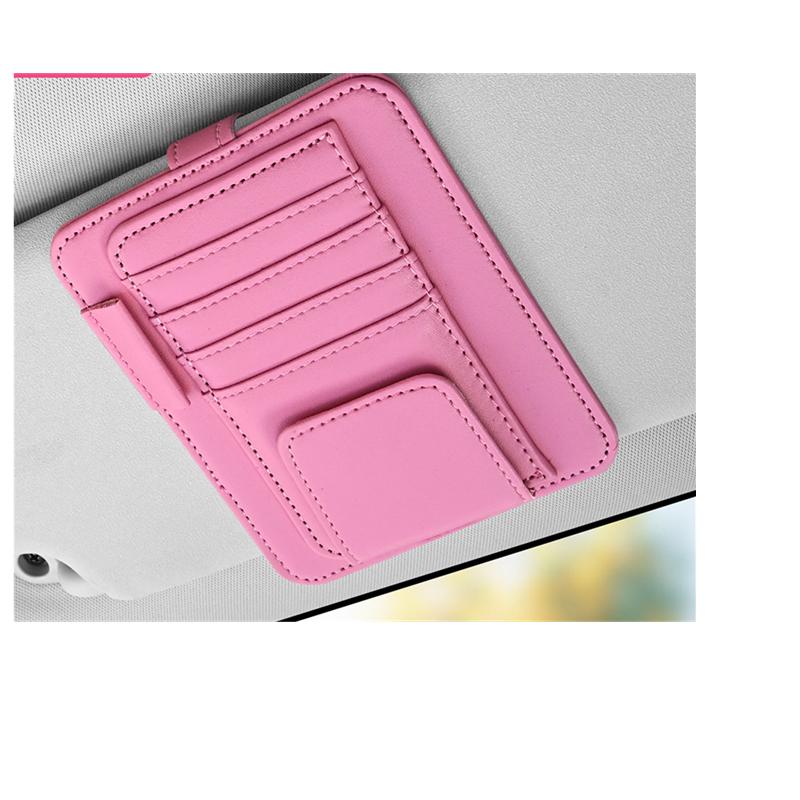 Car Visor Organizer Multi-Pocket Pouch Bag Scratch-resistant Auto Visor Holder Card Glasses Storage Holder