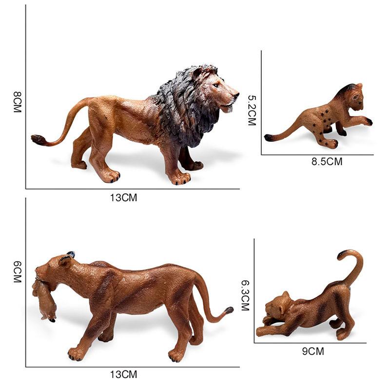 Animal Kingdom Pvc Lion Family Statues With Durable Material For Collectors Display Or Gift
