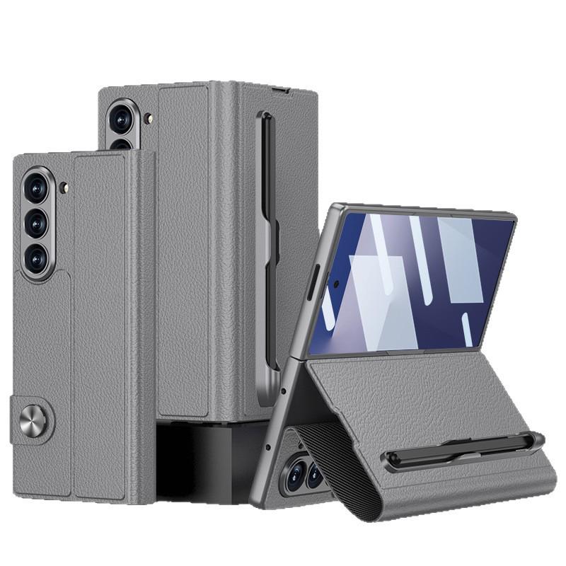 Кожаный чехол-книжка Samsung Z Fold7 для бизнеса: Полное покрытие, Креативный дизайн