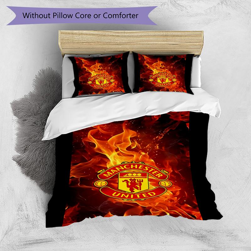 3pcs Duvet Cover Set (1*Duvet Cover + 2*Pillowcase, Without Core),Football team.C Print Bedding Set, Bedroom Decor, All‑Season, Birthday Gift