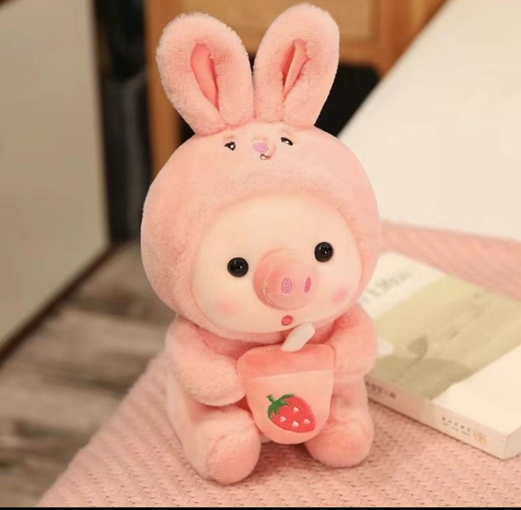 Kawaii Animals Plush Toy Soft Stuffed Lovely Tiger Rabbit Frog Teddy Bear Plush Doll Home Decor Kids Girls Birthday Day Gifts