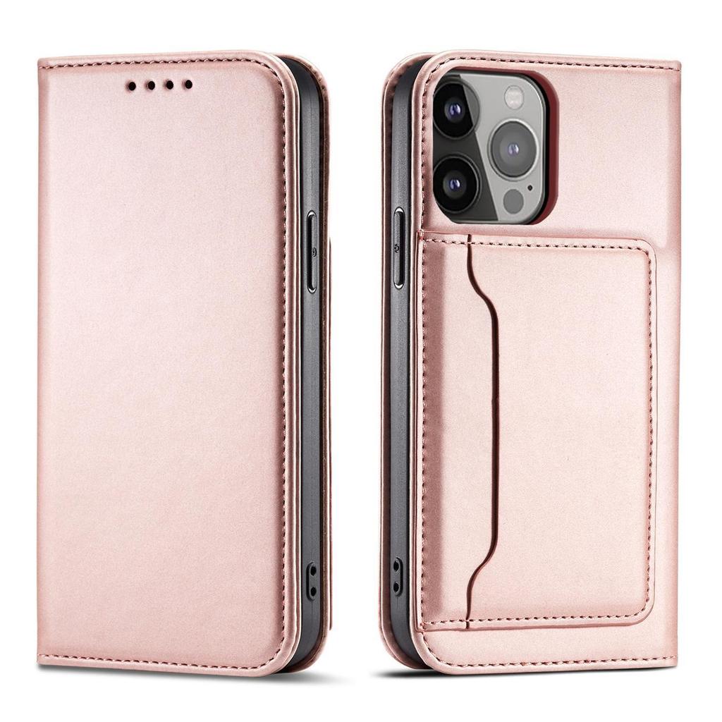 Hurtel iPhone 13 Pro Max Magnetic Wallet Case Pink