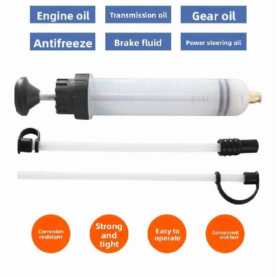 Large Syringe Oil Extractor and Injector for Car Engine Oil Brake Fluid Change Professional Suction Pump Tool Kit
