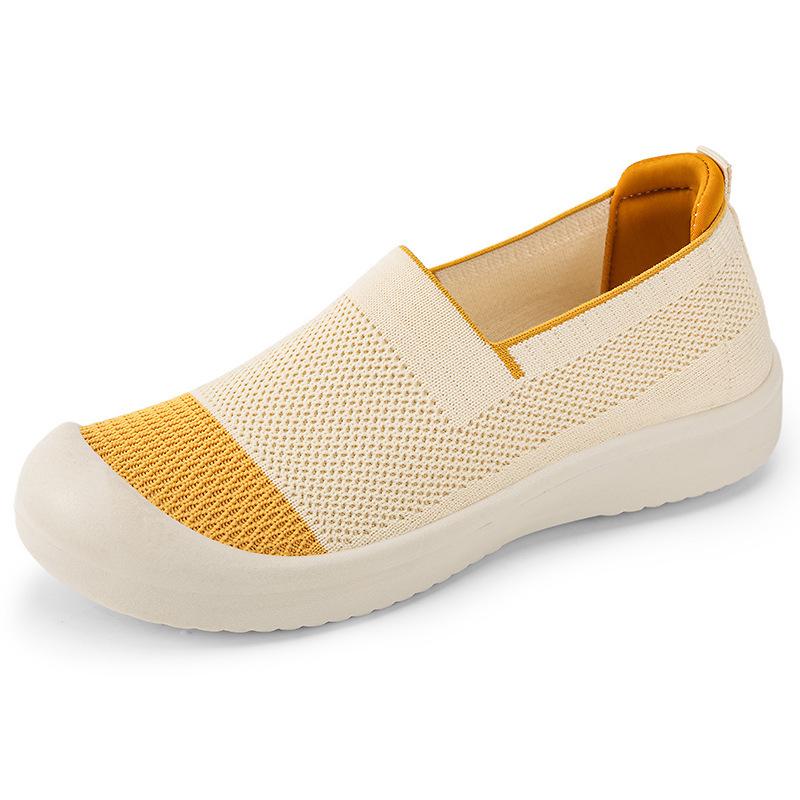Женская обувь для внешней торговли лето летящая тканая обувь простая с мелким вырезом сетчатая обувь удобная дышащая повседневная обувь модная универсальная одинарная