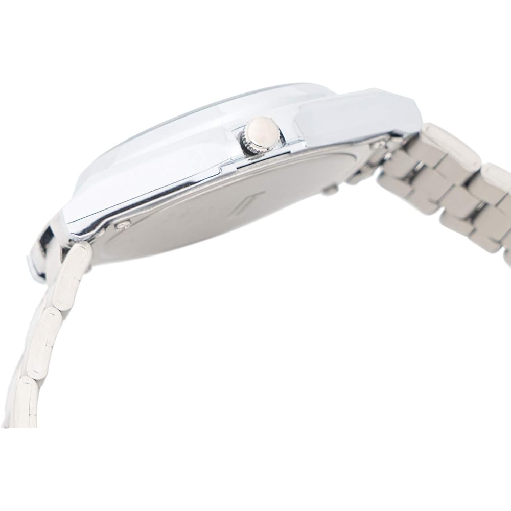 Citizen Q&Q Analog Solar Watch 5 ATM Water Resistant Date Display Metal Band White Dial H060-204 Men's Silver