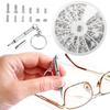 120-Piece Eyeglass Screw Set with Small Screwdriver, Maintenance Tool for Watch Repair, Eyeglass Repair, Lens Leg Screw Kit, Home Maintenance Box