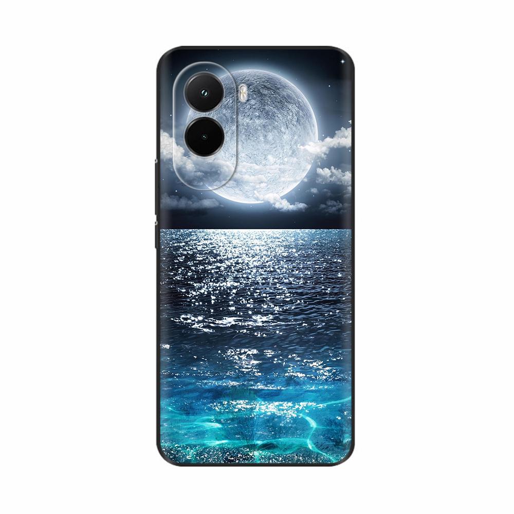Чехол для телефона Xiaomi Poco M7 4G, мягкий силиконовый ТПУ задняя крышка для Poco M7 Pro 5G, ультратонкие чехлы с рисунком Цветок Череп