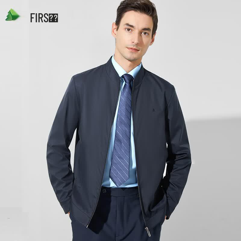 FIRS Men's Business Casual Stand-Up Collar Jacket