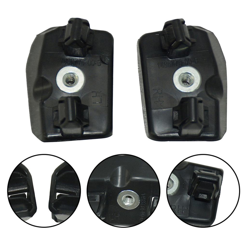 1 Pair Front Bumper Bracket Black ABS Middle Holder Replacement Part Fit For 2020-2021 1493773-00-B 1493772-00-B