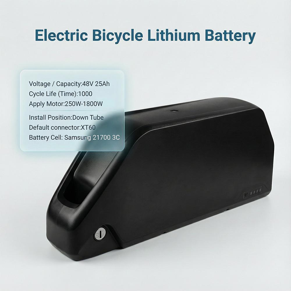 EU Stock 48V 25Ah Lithium Battery Akku for 250W-1800W Electric Bicycles Tricycles Batterie 50A BMS IP65 True Capacity