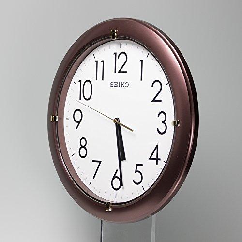 Seiko Clock Wall Clock Analog Brown Metallic KX621B
