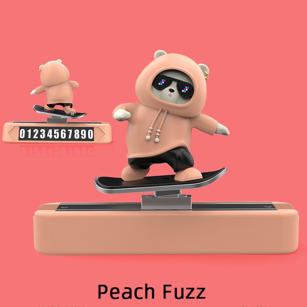 Sliding Skateboard Bear Car Temporary Parking Mobile Phone Number Plate Parking Assistance Car Accessories For Tesla Universal