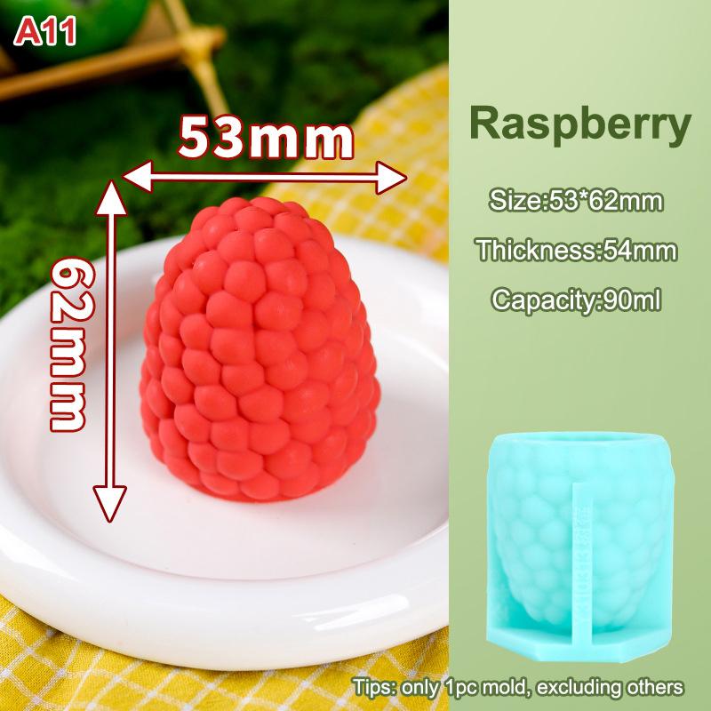 Форма для мороженого M-Food-Safe Фрукты 3D Дизайн Клубника Манго Персик Легкое извлечение Форма для торта, шоколада, желе, мыла DIY
