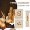 Льняная сумка для хлеба Сумка для хранения хлеба Многоразовая сумка для хлеба на завязке Льняные сумки для хлеба для багета Кухонные принадлежности Аксессуары