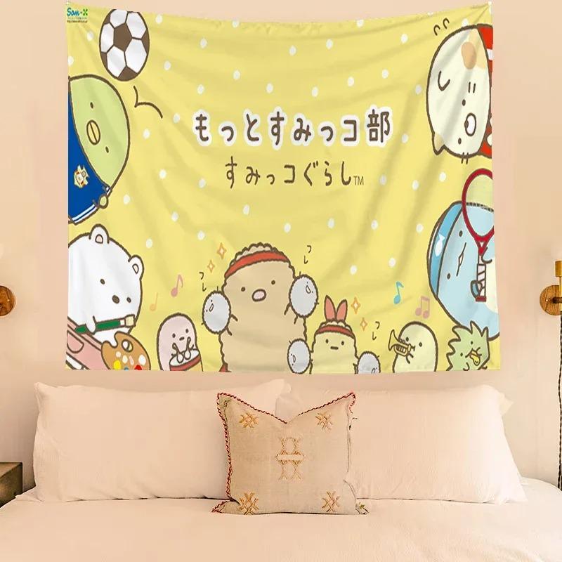 Cute Bear Cartoon Decorative Tapestry Home Wall Decoration Office Living Room Tapestry
