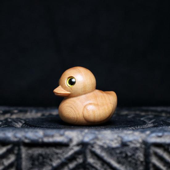 Деревянная фигурка желтой утки, маленькая утка, статуя, скульптура животного, домашний офис, книжная полка, украшение для рабочего стола, орнамент, Рождественский подарок