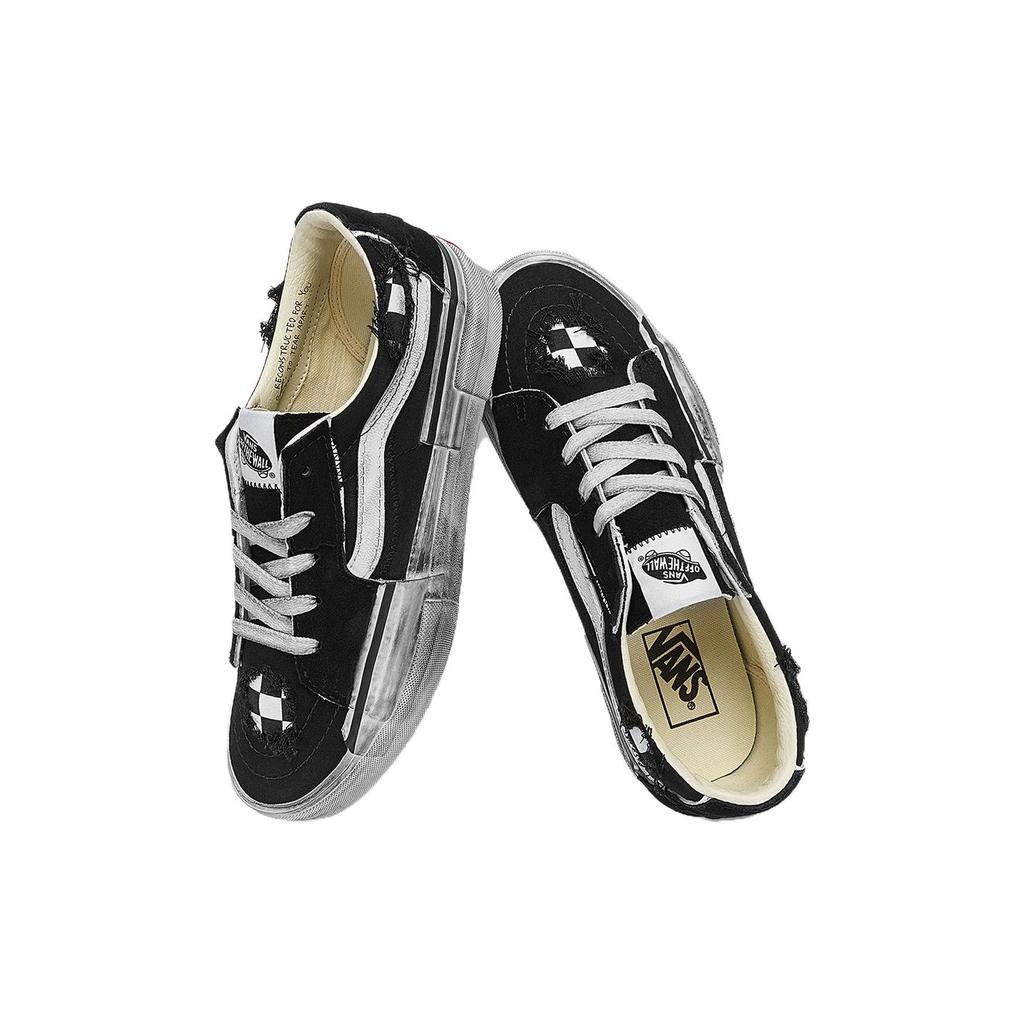 Vans Sk8 Reconstruct Кроссовки унисекс с круглым носком, на шнуровке, низкие, для скейтбординга, черные VN0009QSBP7