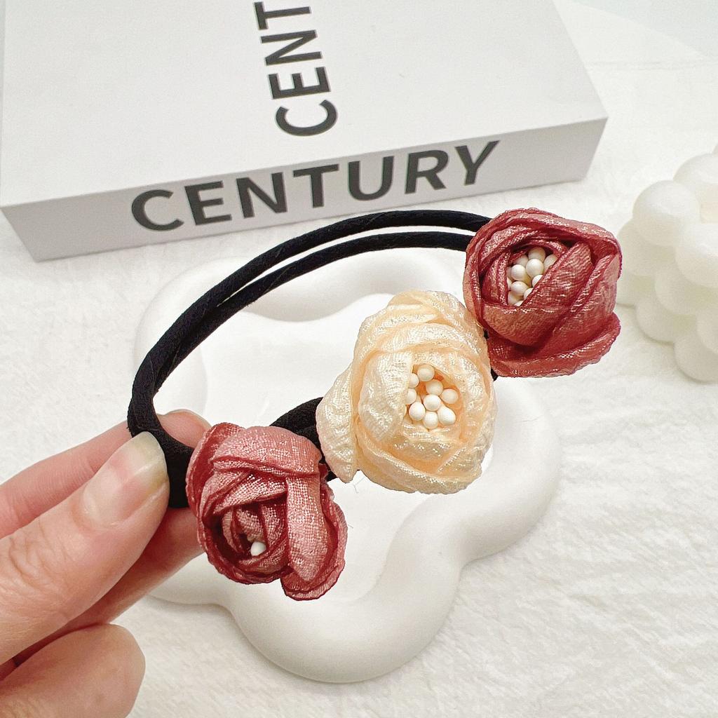 1pc Elegant Pearl Flower Bun Maker Korean Lazy Hair Curler Styling Accessories Hair Style Hairpin Hair Braiding Braider Hairgrip