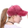 Spring Summer Baseball Cap Washed Retro For Women Ponytail Curved Brim Sun Hat Street Sport Hip Hop Cap Visor Mother's Day Gift