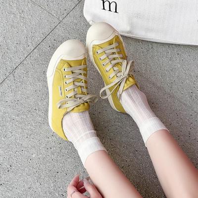 Модные повседневные универсальные парусиновые туфли женские новые туфли на плоской подошве с низким верхом на мягкой подошве белые туфли