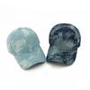 Vintage Washed Denim Baseball Cap Women Ethnic Jacquard Hard Top Hat Retro Sun Protection Peaked Cap Outdoor Casual Hat
