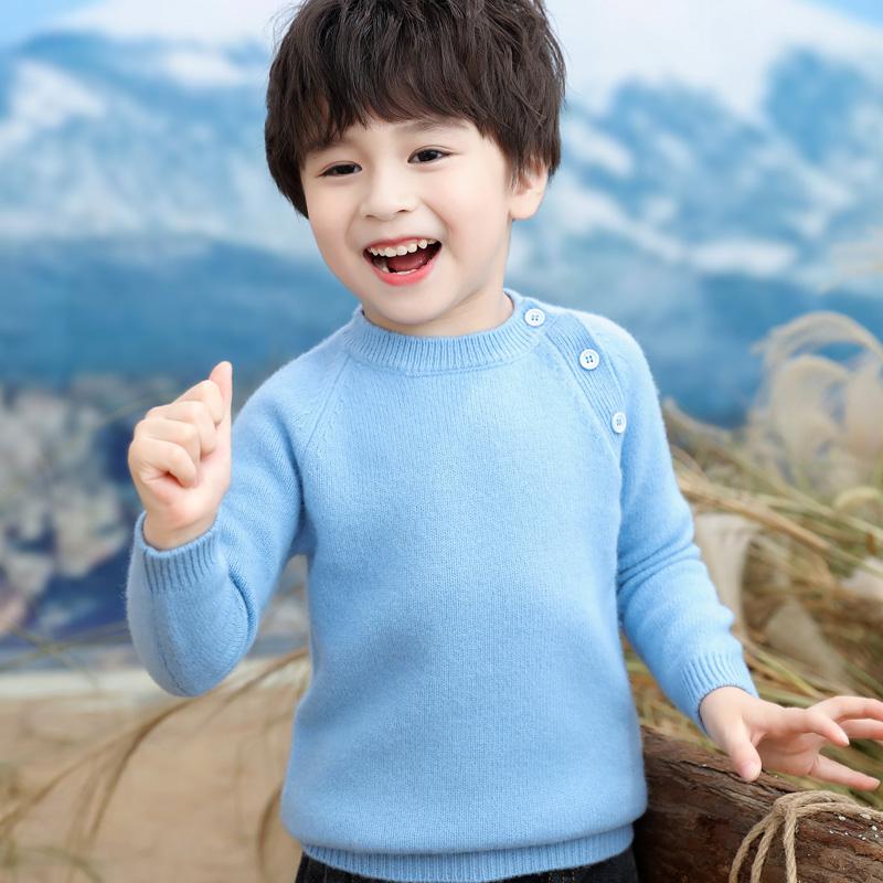 Kids Sweater 100% Merino Wool Turtleneck Children Winter Thick Wool Pullover Soft Warm Autumn Jumper Knit Top Long Sleeve