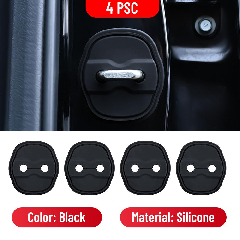For NISSAN Maxima 2012-2025 Silicone Car Door Lock Buckle Protection Cover Elastic Anti-Collision Shock Absorbing Pad Cushion
