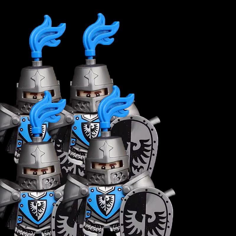 Средневековый Солдат Рыцарь Фигурка MOC Строительный Блок Зеленый Дракон Замок Пехота Орки Пират Римская Кавалерия Оружие Игрушки Подарки D122