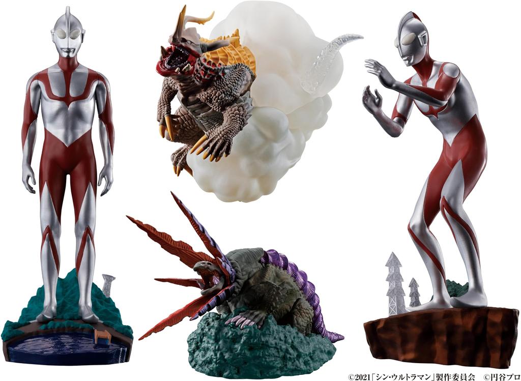 Серия Petitrama, фэнтезийная диорама со спецэффектами Shin Ultraman, издание 4 шт. КОРОБКА