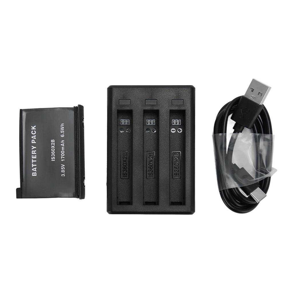 for Insta 360 ONE X2 Battery Charger 3 Channel Fast Charging Battery Charger Hub with Rechargeable Lithium Battery