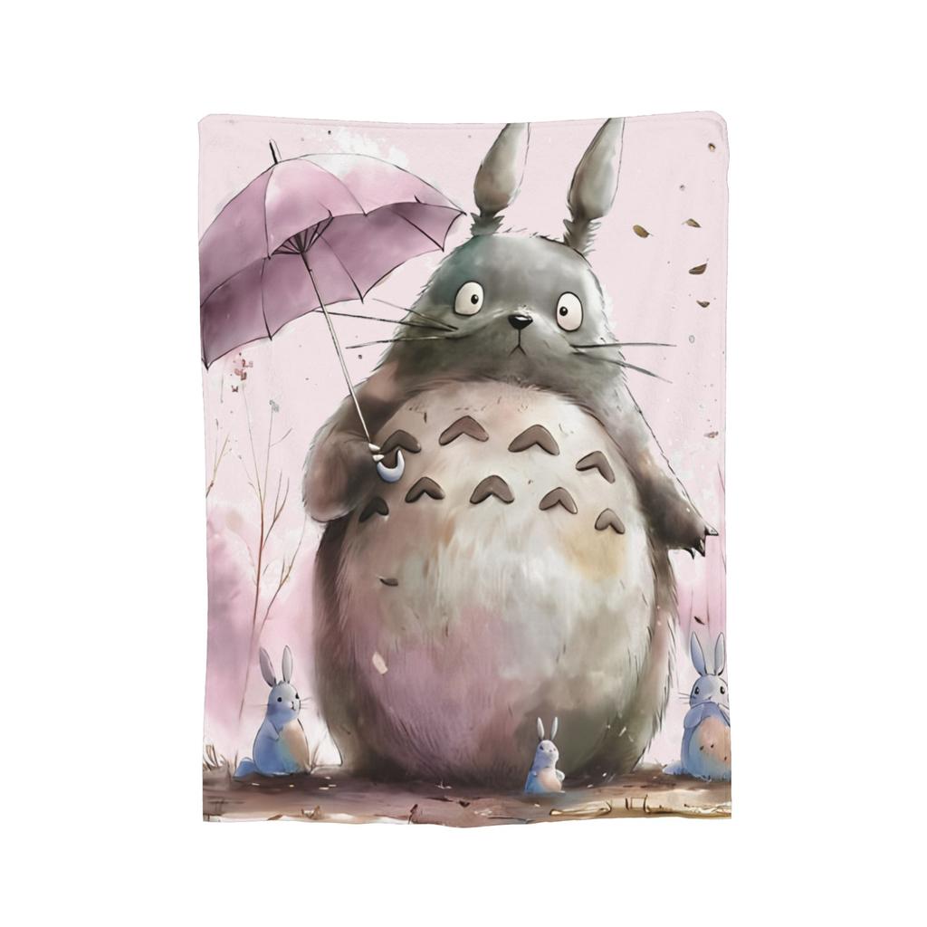 Anime Tonari No Totoro blanket Cover Fleece T-Totoros Cute Warm Throw blanket for Home Couch Bedroom Quilt