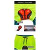 Shorts de VTT WOSAWE Été Homme Shorts de Cyclisme 2 en 1 Shorts VTT Rembourrés Respirants Équitation en Plein Air Vélo de Route Pantalon Court