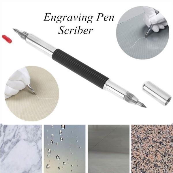 DIY Ceramics Engraving Tool Durable Anti Slip Handle Lettering Alloy Tip Double End Etching Pen Scriber Marking Engraving Tools