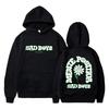 Худи с цветком Junior H Sad Boyz Life Мерч Мировой тур Лонгслив Уличная одежда Женская Мужская Толстовка с капюшоном Одежда