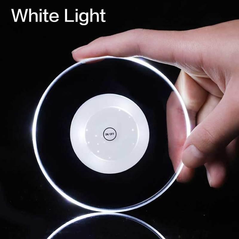 Акриловый Кристалл Ультратонкий Креатив Светодиодная Светящаяся Подставка Бар Коктейль Флэш Основа Вечеринка Подставка